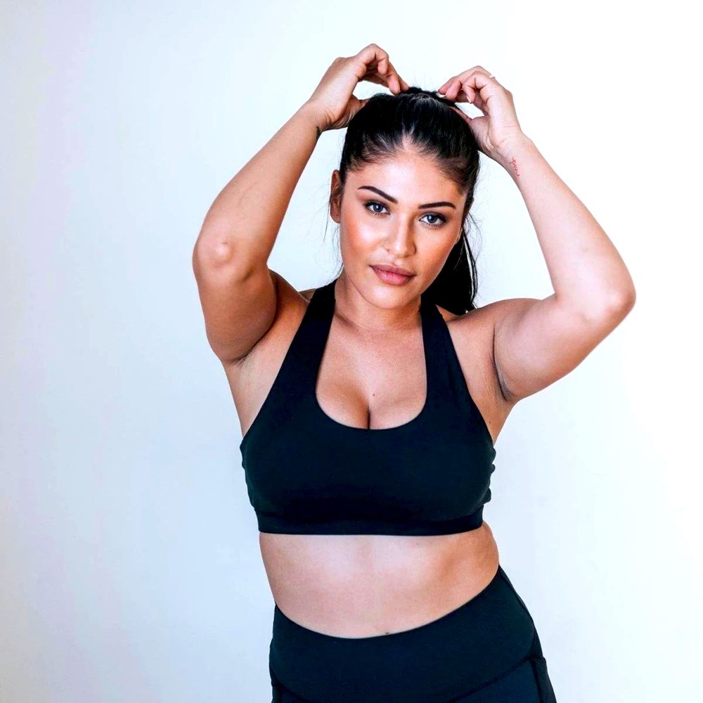 Senita Athletics Barre Mesh Sports Bra - Black